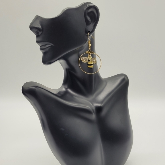 Jewelry - Handmade Gold-Tone Hoop Earrings​​​